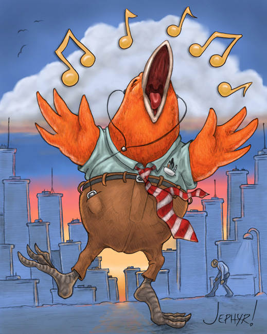 Digital Painting - "Song Bird" - Copyright 2021 - Jephyr - All Rights Reserved